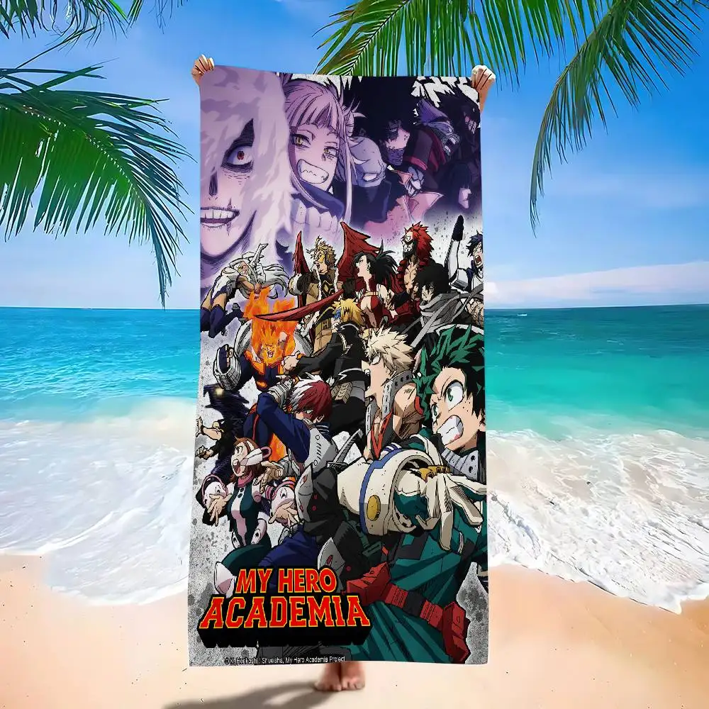 My Hero Academia Anime Microfiber Beach Towel Absorbent Quick Dry Soft Yoga Swimming Resort Mountain Climbing Towel
