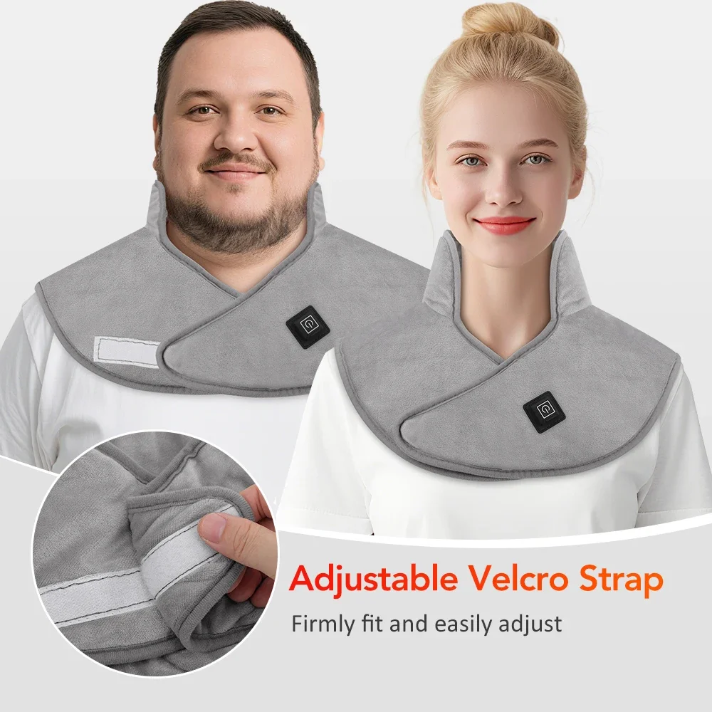 Electric Heating Shoulder Neck Pad Cervical Wrap Three Gear Thermal Compress Pads Shawl Warm Back Relax Tool for Office Home