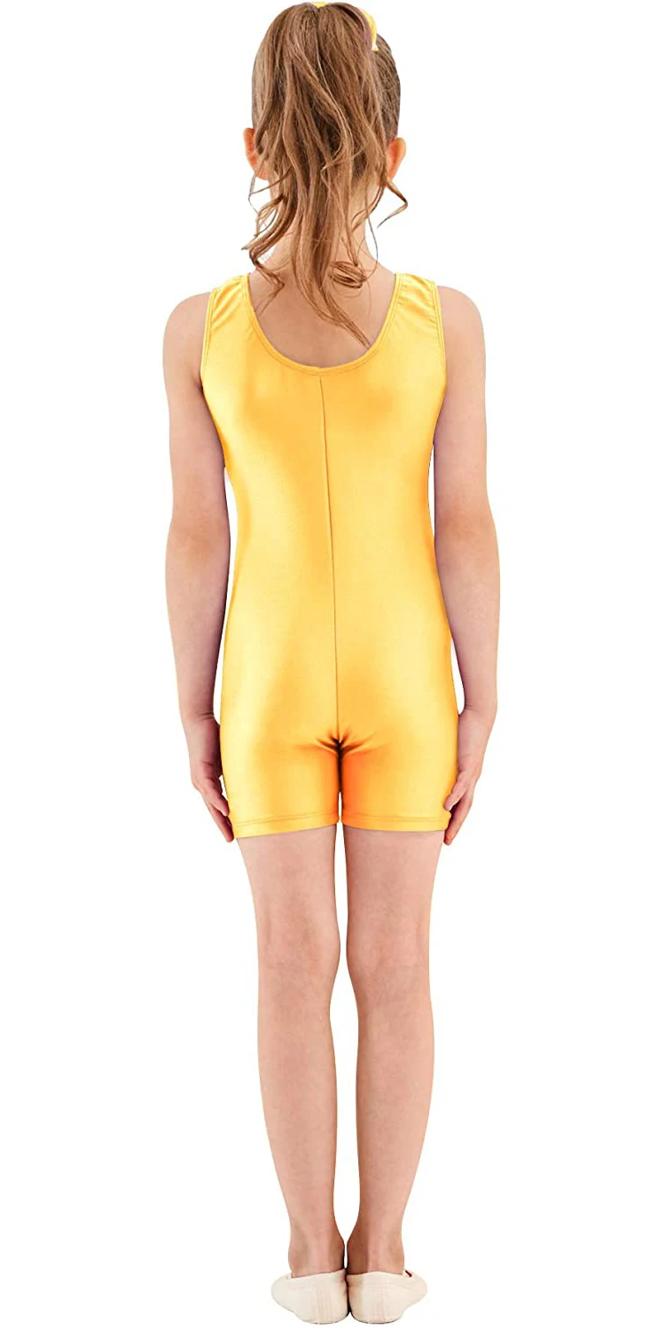 Speerise Child Tank Sleeveless Shorty Unitard Boys Spandex Unitard Biketard Dance Ballet Leotard Costumes for Girl
