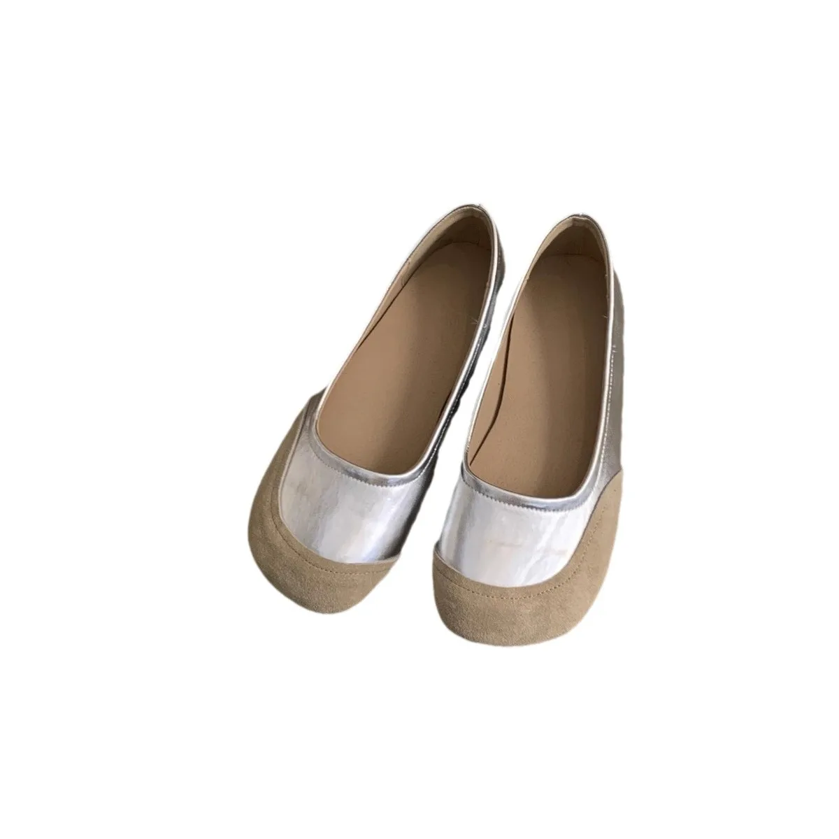 Women 2024 Autumn New Fashion Retro Shallow Mouth Round Toe Single Shoes for Women Slip-on Mary Jane Shoe Ladies Soft Sole Flats 5