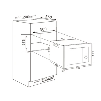 Microwave Oven 25 Liter Fully Automatic Embedded Microwave Oven Small Size Fully Automatic Intelligent Light Wave Oven ED