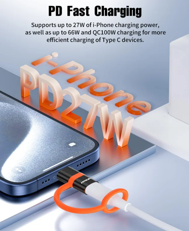 Dual Pack Fast Charging Lightning to USB-C Adapter, 100W PD/QC Capable