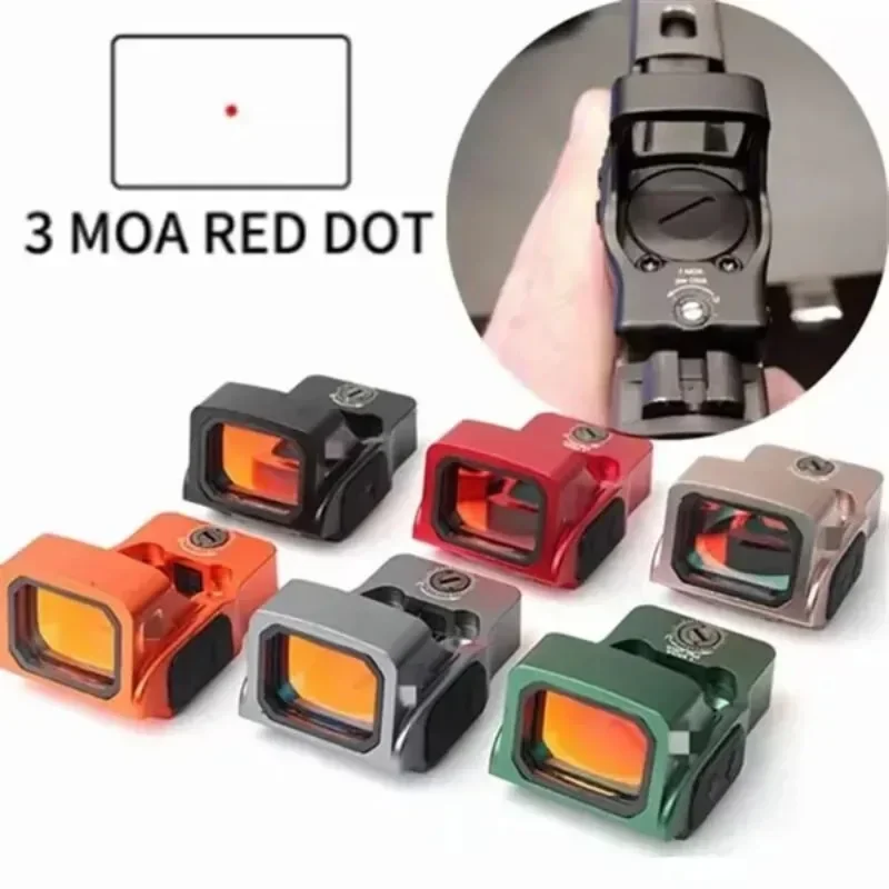 MINI Green/Red Dot Sight Collimator Reflex Sight 3 MOA Glock mount Pistol Scope 20mm Weaver Rail Airsoft