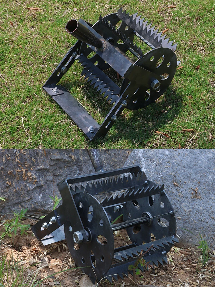 Cultivator Weeding Head Gardening Farm Heavey Weeding Head Grass Remover Tool Attachment Wheels Weeder Accessories