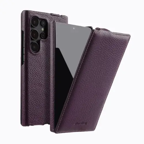 Melkco Premium Flip Cowhide Leather Case for Samsung Galaxy S24 S25 Ultra S24+ S25Plus Luxury Business Full Coverage Phone Cover - Image 9