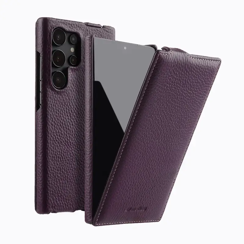 Melkco Premium Flip Cowhide Leather Case for Samsung Galaxy S24 S25 Ultra S24+ S25Plus Luxury Business Full Coverage Phone Cover - Image 9