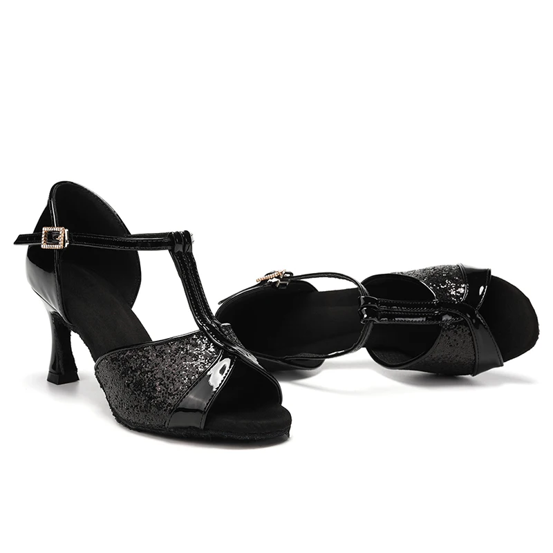 Women Dance Shoes Latin Tango Pole Ballroom Heeled 7CM And 5CM