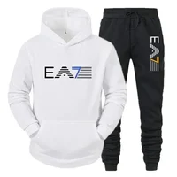 Ensemble de vêtements de sport pour hommes, ensemble deux pièces + pantalon à la mode et décontracté, automne et hiver 6