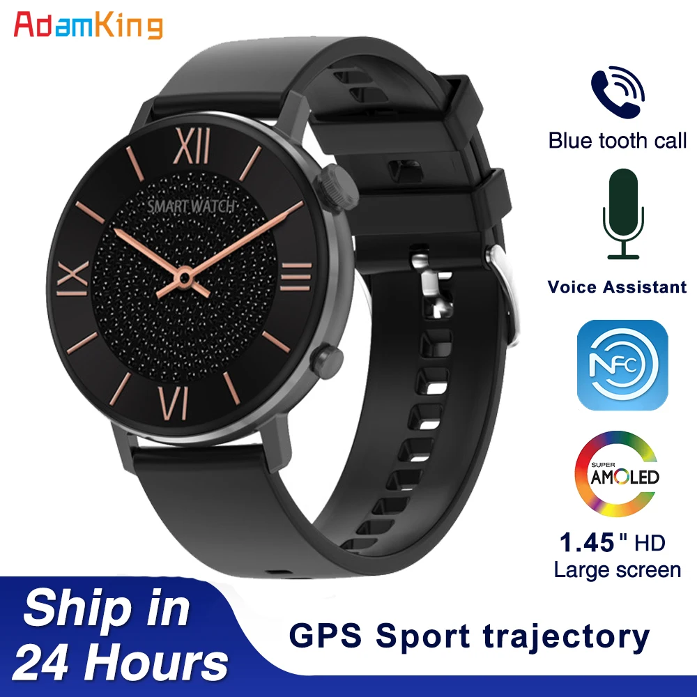 

Смарт-часы с AMOLED-экраном 1,45 дюйма, Bluetooth, GPS, Пульсометром