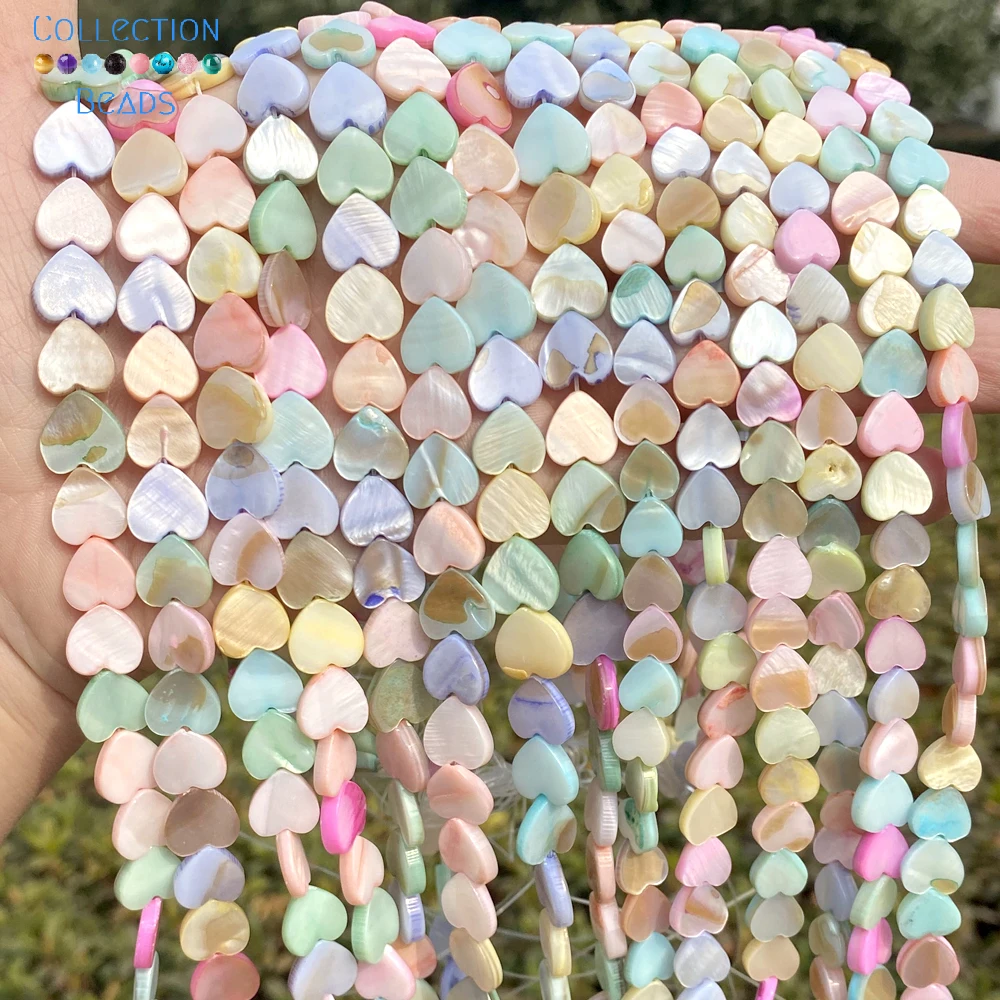 Natural Macaron Colorful Shell Beads Love Heart Tube Star Moon Round Spacer Beads For Jewelry Making DIY Bracelet Handmade