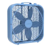 NEW 20" Cool Colors 3-Speed Box Fan with Weather-Resistant Motor, Blue, 22.5" High, B20310, USA 1