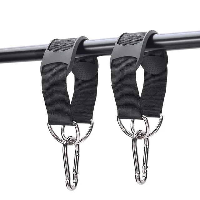 2pcs 12In Multifunctional Anti-Slip Safety Straps Fitness Ring Horizontal Bar Double-Layer Belts Sandbag Swing Connection Belts