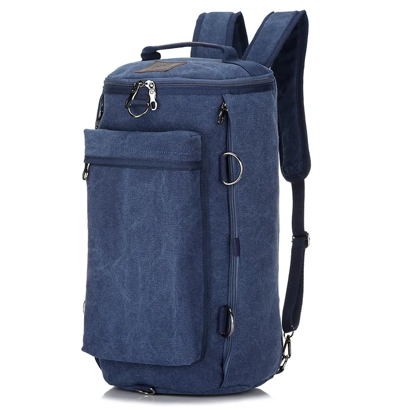 

High Quality Outdoor Sports Duffle Bag Rucksack Tactical Canvas Backpack School Bag Travel Backpacks Camping Hiking Pouch Black