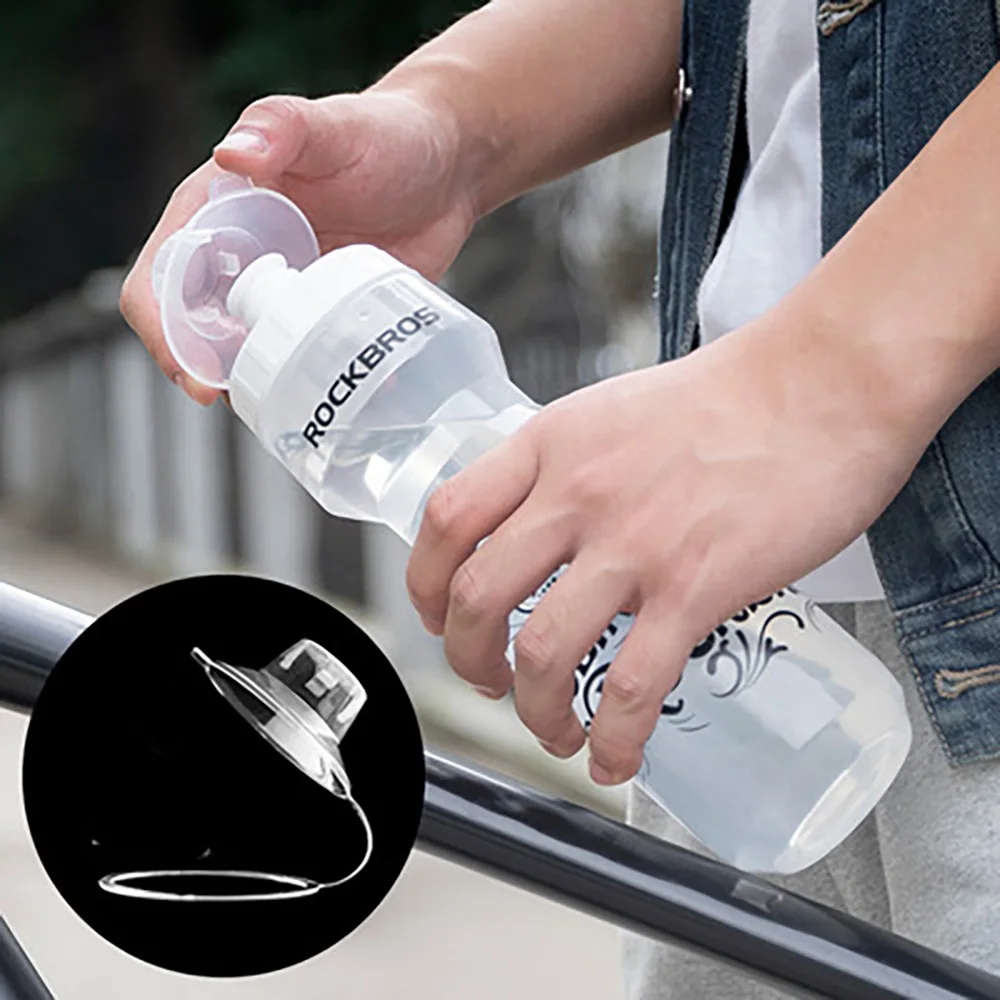 ROCKBROS PP5 Fahrrad-Trinkflasche mit Flaschenhalter MTB Rennrad Quetschbare Sprühflasche Halterung Fahrrad-Becherhalter – Detail 14