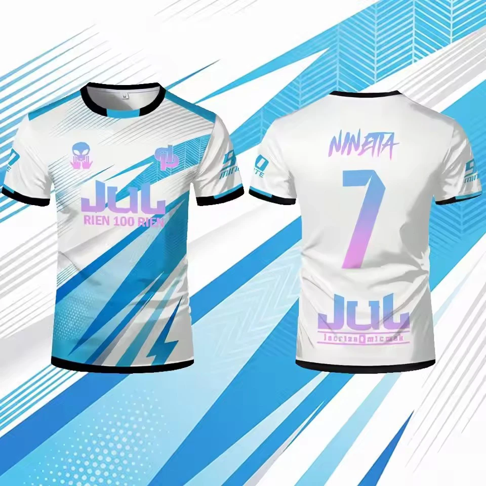 Jul Toto Ninetta 2026 Rien 100 Rien 축구 유니폼 여름 야외 통기성 훈련 티셔츠 남성 여성용 유니섹스 크루 넥 티셔츠