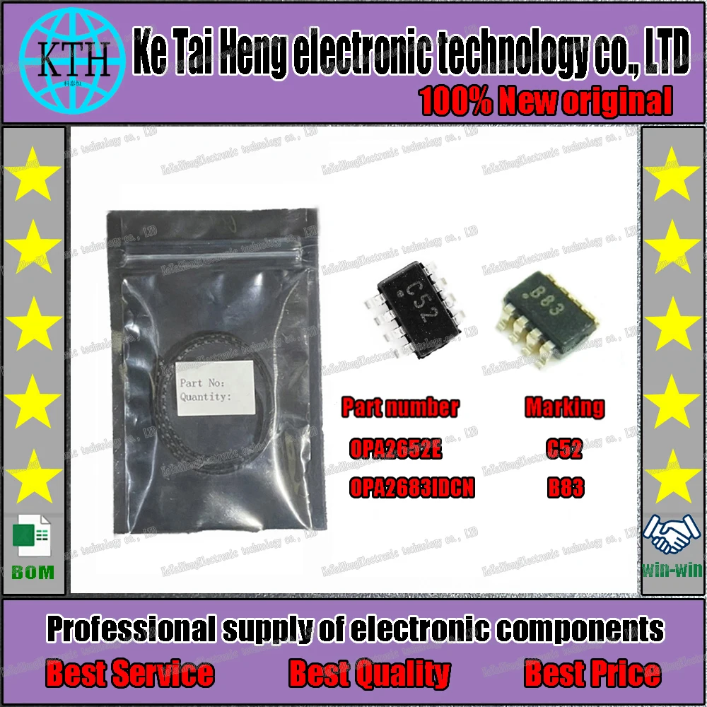 

5PCS/LOT OPA2652E OPA2683IDCN C52 B83 OPA2652 OPA2683I SOT23-8 NEW