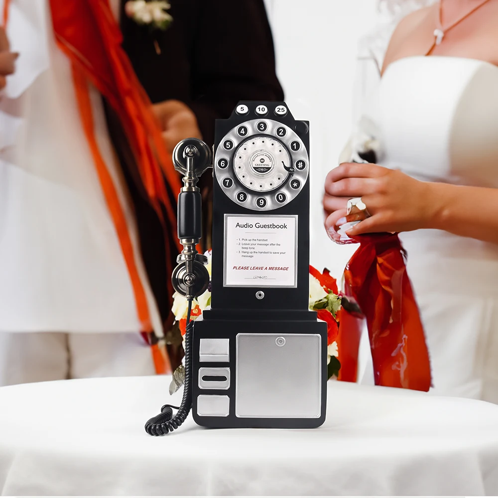 

Audio GuestBook telephone for Wedding - Record Customized Audio Message with Guest Book – Preserve Your Weddings, Birthdays,
