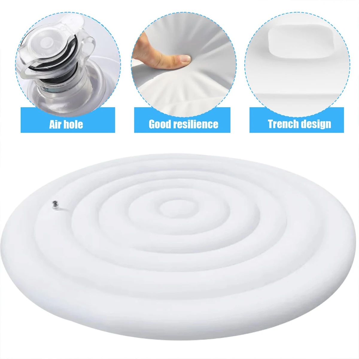 Round Small 145cm Outdoor Hot Tub Coverinflatable Round Collapsible Swimming Pool Filler Dust Cover Thermal Cover 2