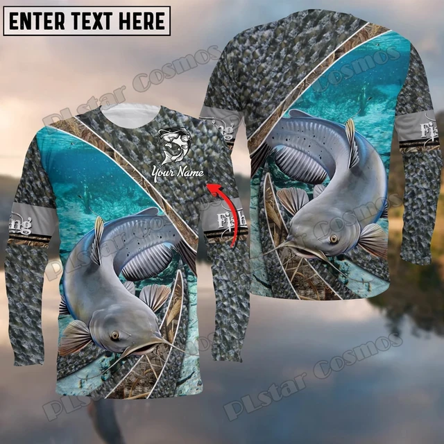 Catfish Skin And Camo Fishing Custom Name 3D Printed Fashion Men's O-Neck  Sweatshirt Unisex Casual Long-sleeved Pullover QDY67 - AliExpress