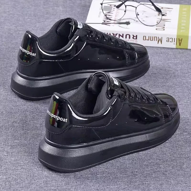 Sapatos casuais preto e branco para casais, Sapatos de tênis respiráveis, Sapatos de corrida confortáveis, Homens e mulheres