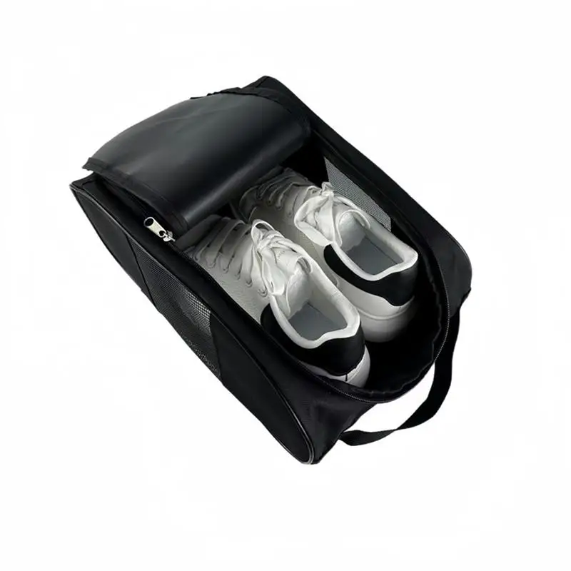 Portable Oxford Cloth Football Boot Bag Breathable Lightweight Golf Shoe Bag Zipper Dustproof Shoe Carrier Bags Unisex