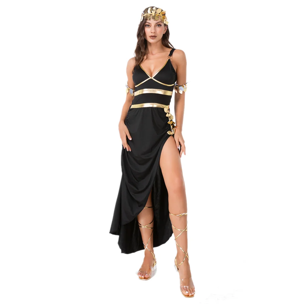 

Medieval Queen Cleopatra Costumes for Adult Women Ancient Egyptian Pharaoh Cosplay Clothing Halloween Egypt Princess Fancy Dress
