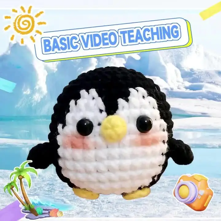 Kit De Costura Para Crear Un Peluche De Pingüino De 25 Cm – Avenir – Incluye Hilos, Relleno Y Aguja De Plástico, Manualidad Para Niños Desde 6 Años