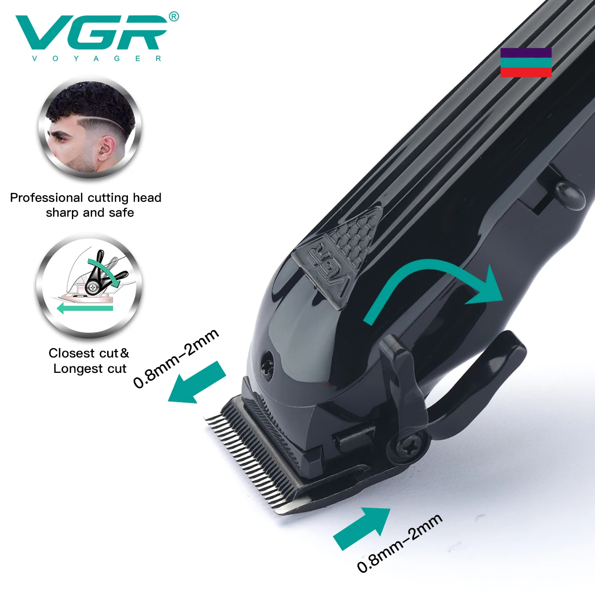 VGR Hair Clipper Professional Hair Cutting Machine Hair Trimmer Adjustable Cordless Rechargeable V 282 4