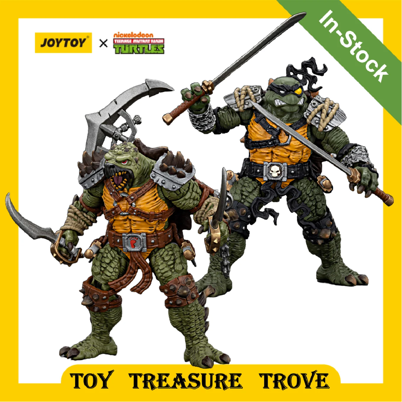 IN STOCK] JOYTOY 1/18 Action Figure TMNT Slash & TMNT Tokka 2PCS