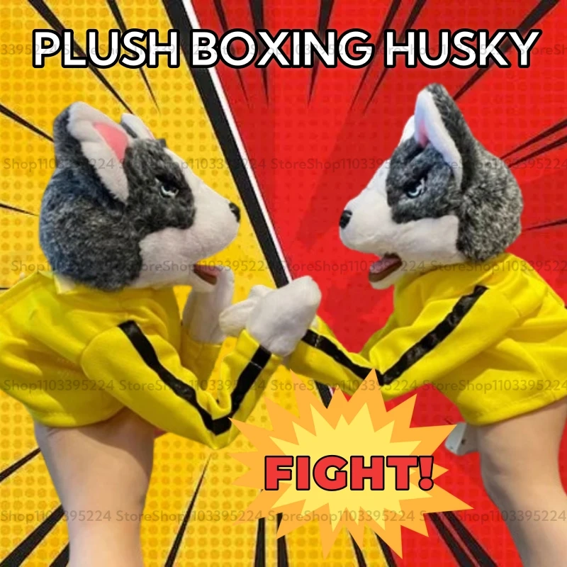 

Plush Boxing Dog Interactive Hand Puppet Husky Toy Glove Animals Finger Doll Doll Muppet Children Gift Cute Funny Glove Toys