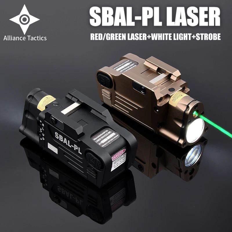 

Tactical SBAL PL White Light Strobe Flashlight Constant Red Green Dot Hunting Laser Hanging Scout LED Airsoft Hunting Weapon