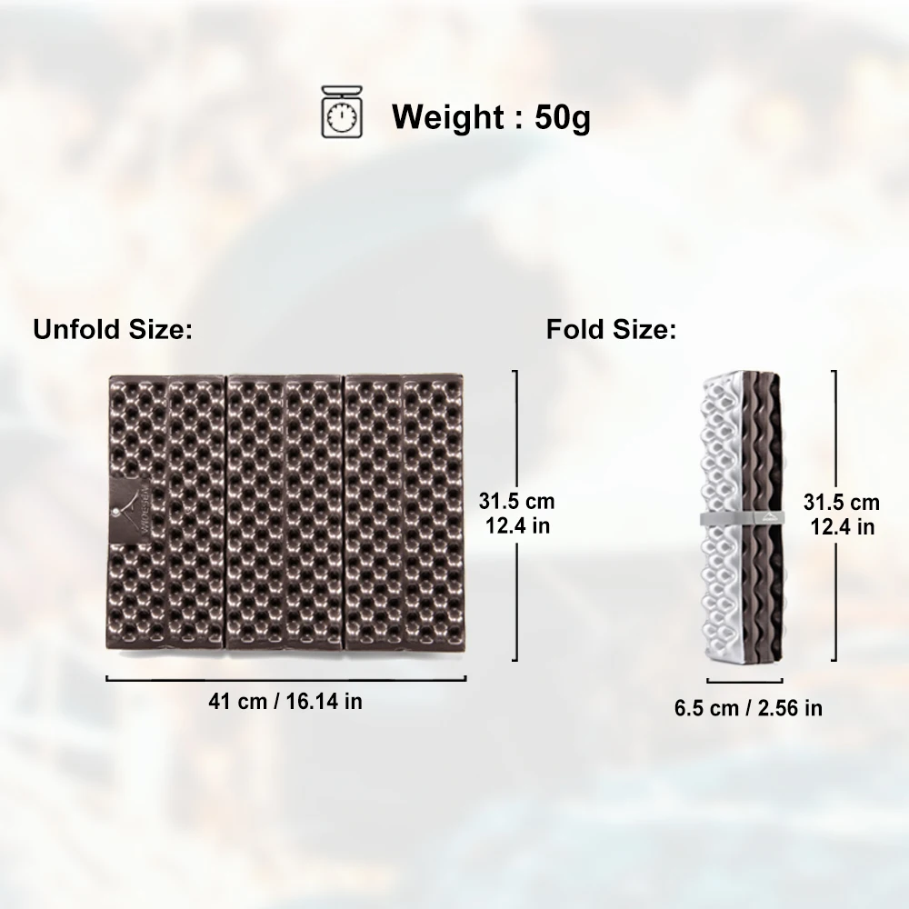Widesea Camping Foldable Mat Seat Ultralight Outdoor Picnic Pad Waterproof XPE Foam Sitting Cushion Chair Hiking Tourist camping mat