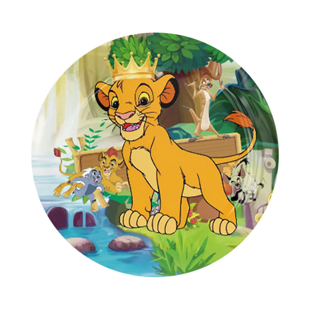 Lion King Simba Birthday Party Decoration Tableware Tablecloth Paper Cup Plate Balloon Cake Topper kid Baby Shower Party Supplie