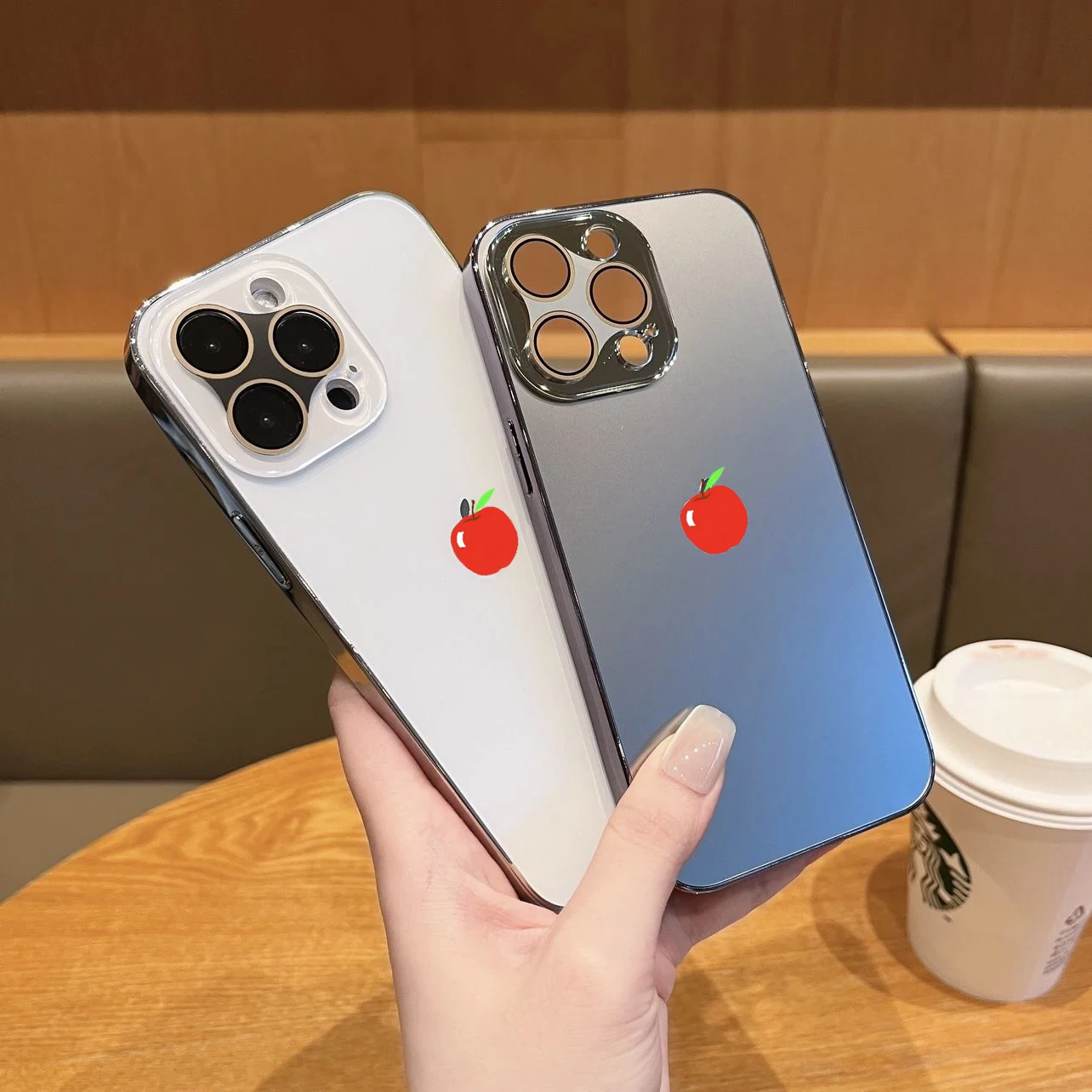 

Подходит для Apple iphone premium sense seconds change 16 full package 15 promax phone case plating 14/13/12