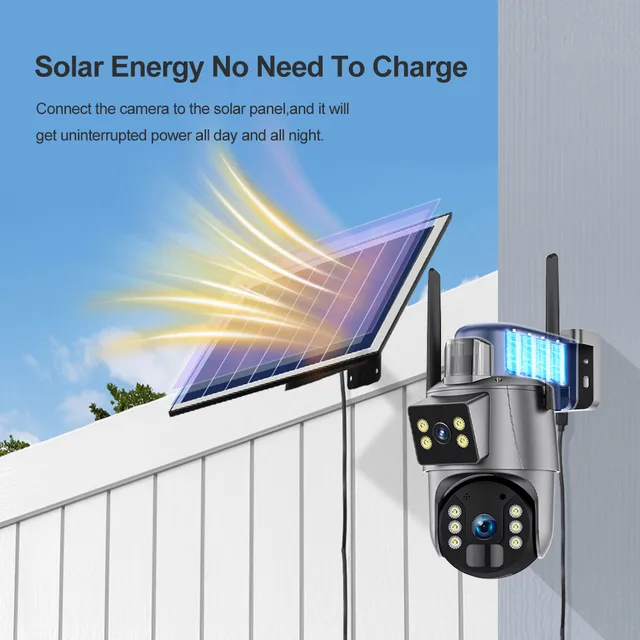 Ubox Camera 4G Solar Cameras 4K 8MP Outdoor Surveillance Camera PIR Human Auto Tracking Security Protection Waterproof Cameras 2