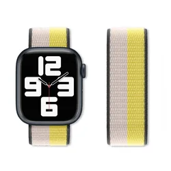Premium Nylon Strap for Apple Watch - Versatile and Durable Bracelet Correa (Milk Lemon)