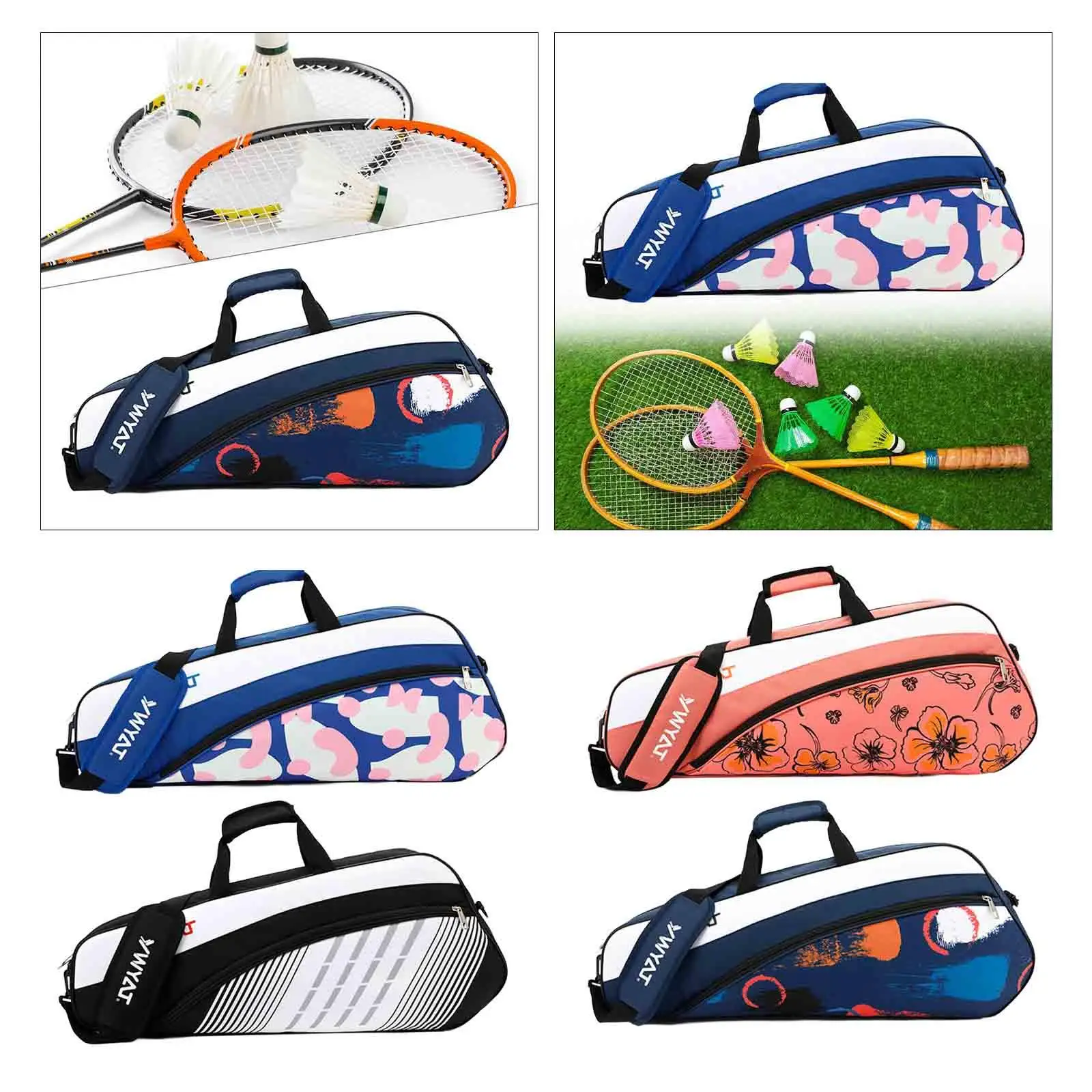 Tennis Racket Bag Tennis Sports Bag for Squash Racquets Coaches Recreational Sports Enthusiasts Travelers Professional Athletes