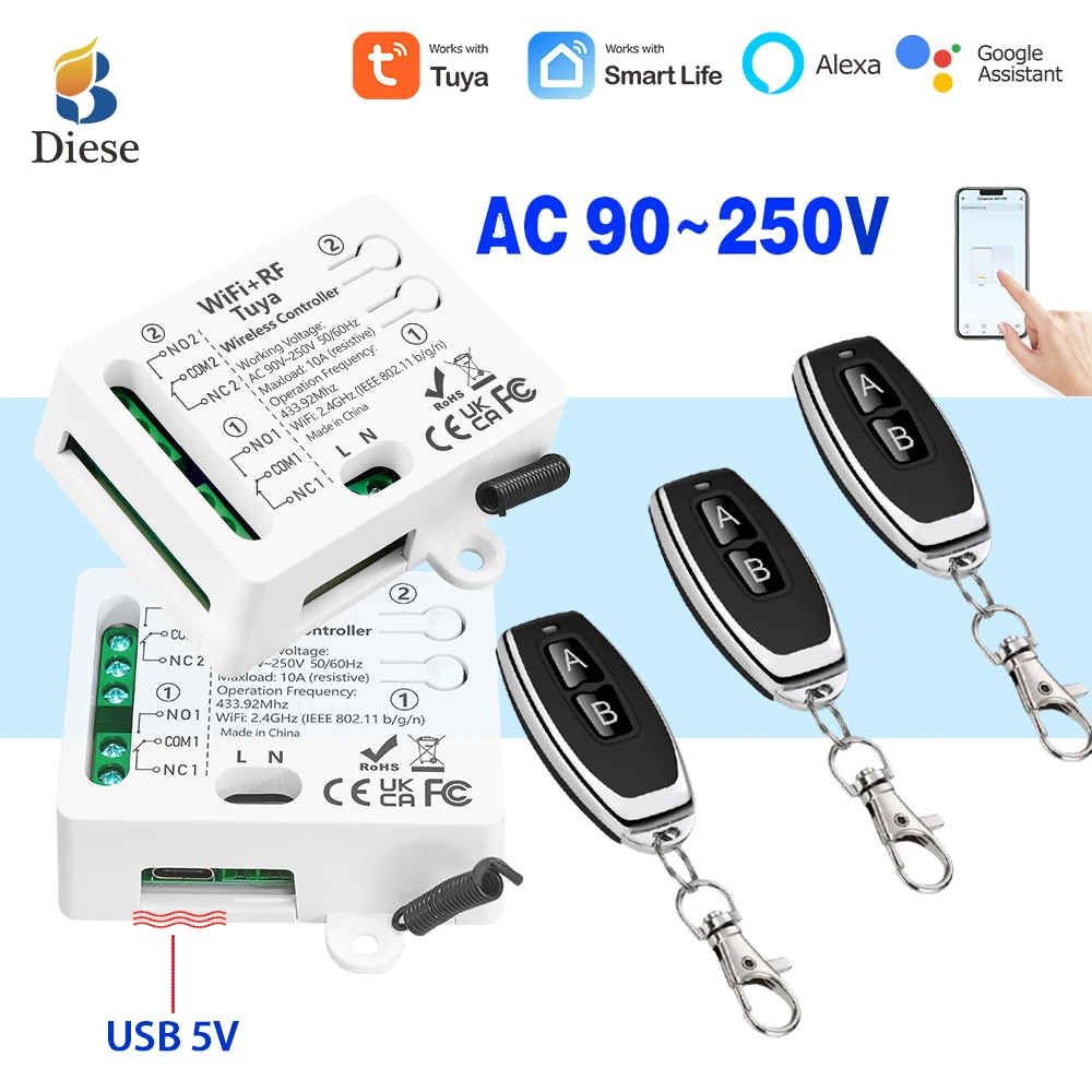 DIN-Schienen-Thermostat AC90–260V – 2-Wege-Ausgang, Temperaturalarm, Mit 1,5 M Sensor