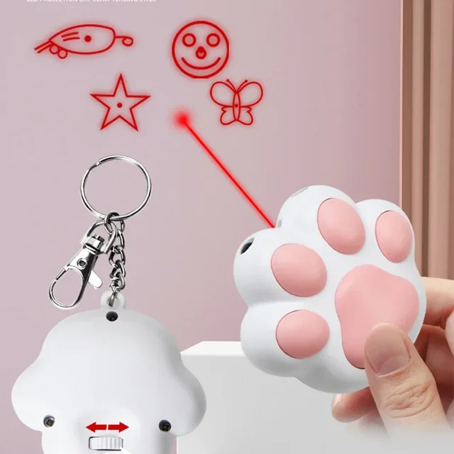 Delightful LED Laser Transform Pattern Cat Toy USB Rechargeable Interactive Animation Pointer Durable Ideal Training Toy for Cat 3