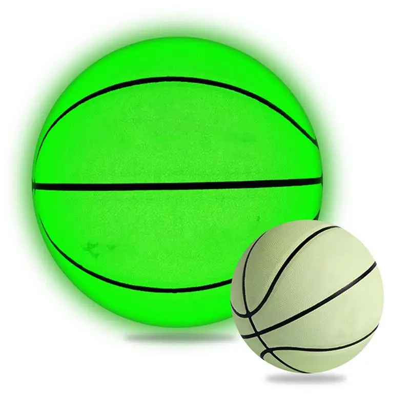 

Glowing Basketball Size 7 Night Game Basketball PU Leather Basketball For Training Birthday Gifts Toys For Light Up Camera Shots