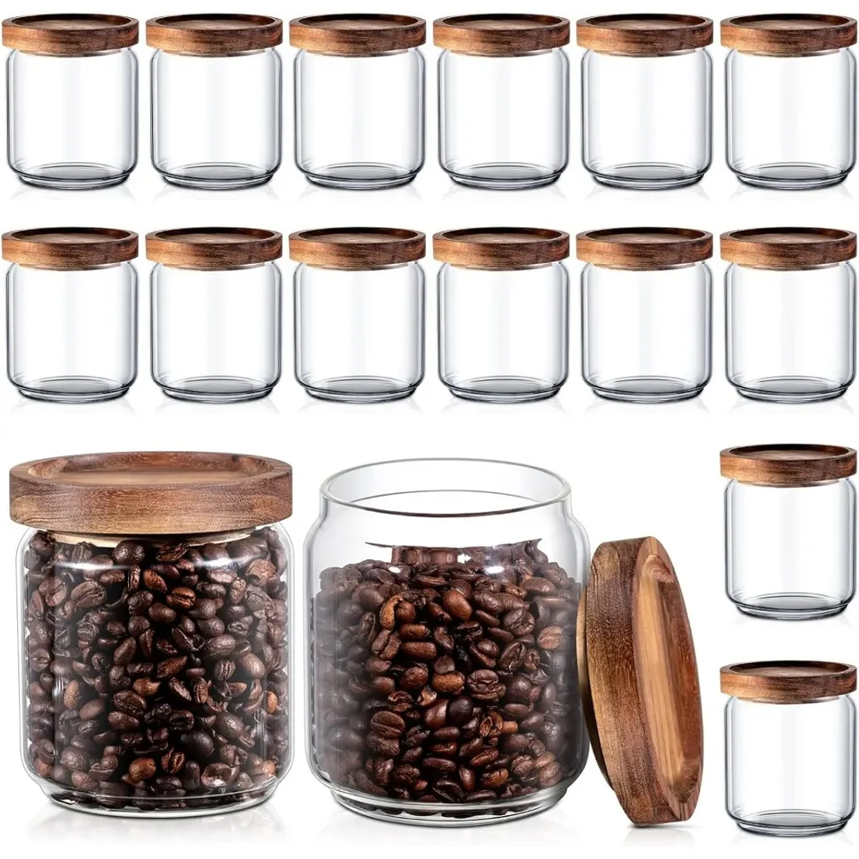 16 Piece Borosilicate Glass Food Storage Canisters