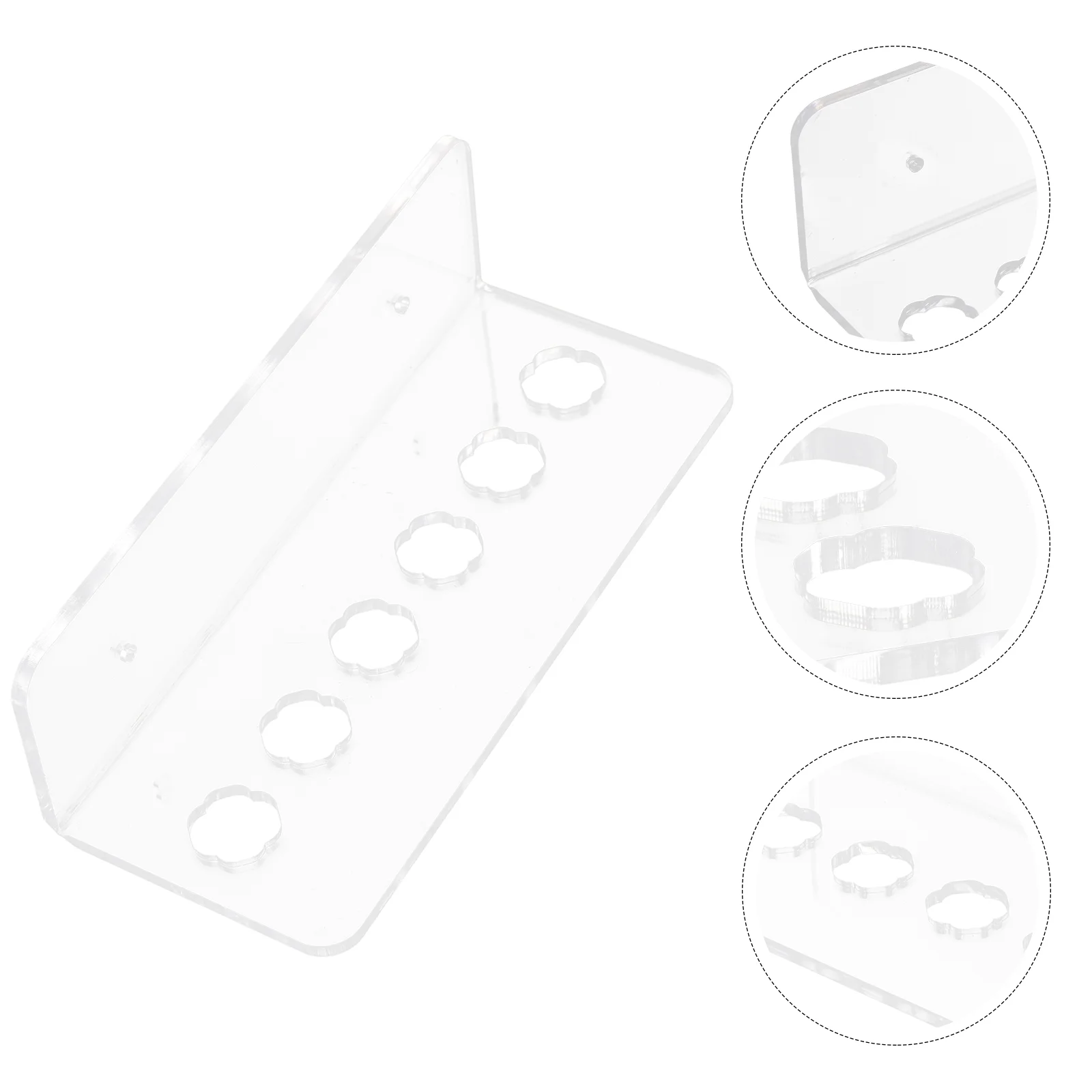 Hairdressing Scissors Stand Acrylic Holder Barber Tools Wall Mounted Shear Stylist