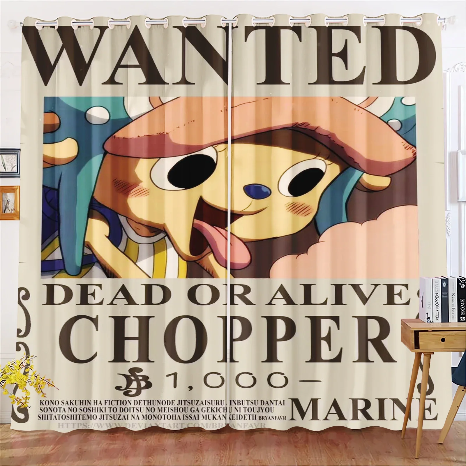 Cartoon Curtain Monkey D Luffy Gear 5 One Piece Cute Printing Home Curtains Living Room Bedroom Heat And Sun ProtectionCustom 4