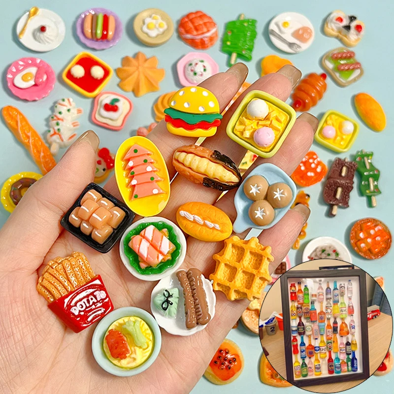 50pcs Miniature Food Toy Cute Dollhouse DIY Handmade Decorations Miniature Food Kitchen Accessori Simulation Food 4