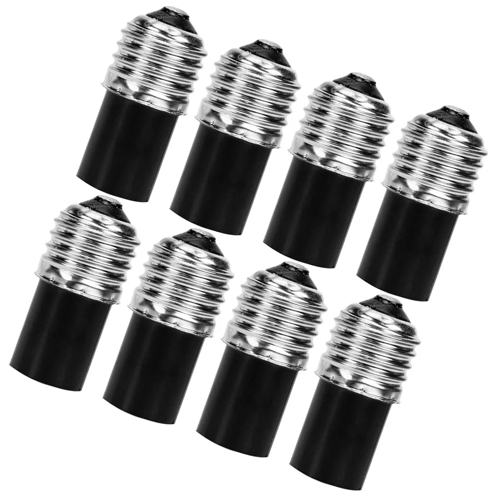 

8 Pcs E27 E12 Light Base Converter Lamp Head Socket Adapter Bulb Iron Nickel Plated Solderless Holder