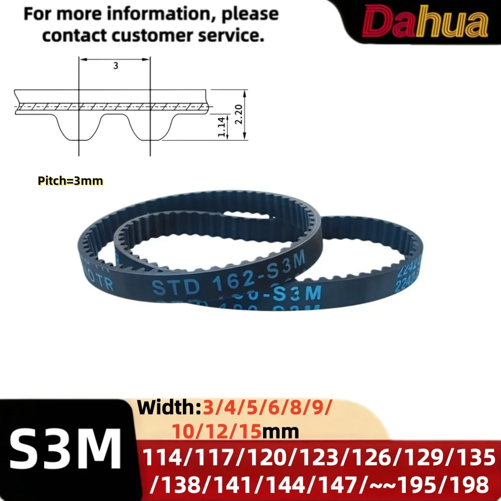 High-Performance Rubber Closed Loop Timing Belt - Various Lengths and Widths for Precision Machinery