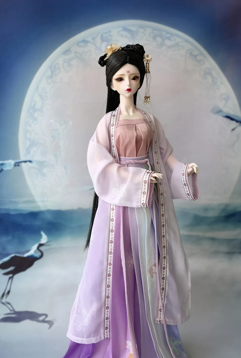 escala bjd acessórios de fantasias hanfu estilo vestido de fada para boneca de