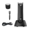 Trimmer for Men Replaceable Ceramic Blade Heads Waterproof Wet/Dry Groin & Body Shaver Groomer,B 1