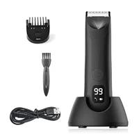 Trimmer for Men Replaceable Ceramic Blade Heads Waterproof Wet/Dry Groin & Body Shaver Groomer,B 1