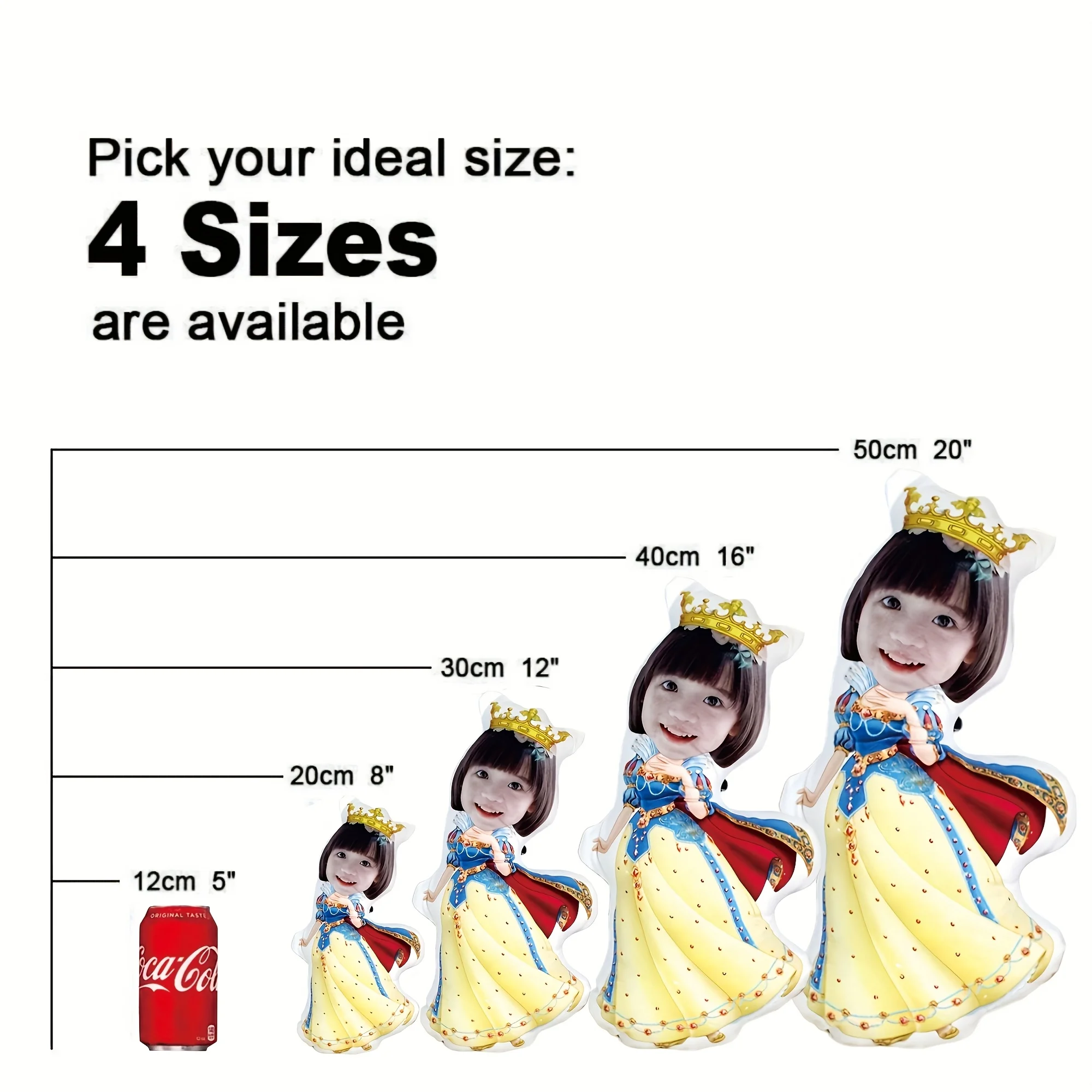 Customized Princess Plush Pillow Personalized Photo Mini Cushion Perfect for Sofa, Bedroom Decoration, Christmas, Thanksgiving 3